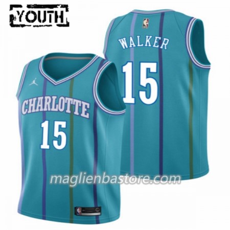 Maglia NBA Charlotte Hornet Kemba Walker 15 Jordan Classic Edition Swingman - Bambino